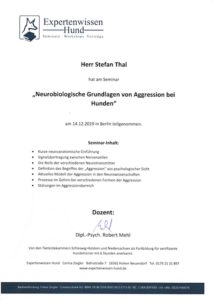 Hundetrainer Stefan Thal - Seminar Aggression bei Hunden